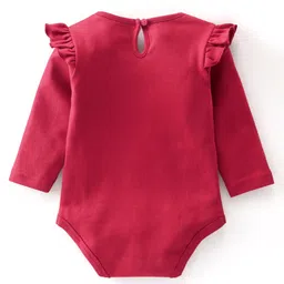 Babyhug 100% Cotton Full Sleeves Onesies Bear Print Pack of 3 - Multicolor image 3