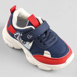 Babyoye Casual Sneaker with Velcro & Lace Up Closure  - Navy image 3