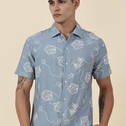 Thomas Scott Men Embroidered Regular Fit Casual Shirt-picture-44