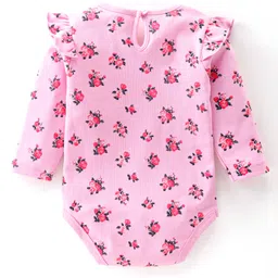 Babyhug 100% Cotton Full Sleeves Onesies Bear Print Pack of 3 - Multicolor image 5