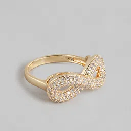DressBerry Women Infinity Shape Stone-Studded Finger Ring-picture-55