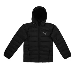 Puma Kids Black Quilted Pack Lite Down Hooded Jacket-picture-18