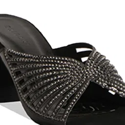 Eridani Women's Jeda Black Casual Sandals image 4