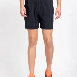 Adidas Black Regular Fit Striped Shorts-image-52