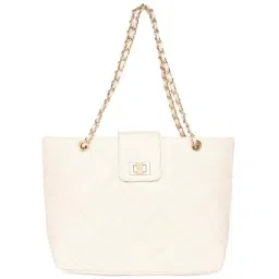 Aldo EUROPUS270 White Quilted Medium Tote Handbag-image-50