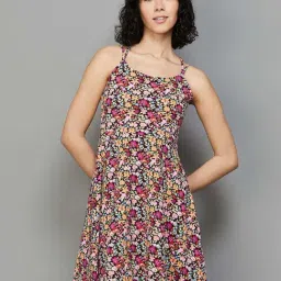 Ginger by Lifestyle Multicolored Floral Print A-Line Dress-image-69