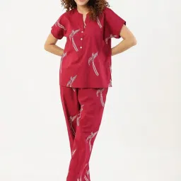 SAY Pink Printed Pyjamas Set image 4