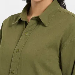 People by Pantaloons Green Casual Shirt image 4