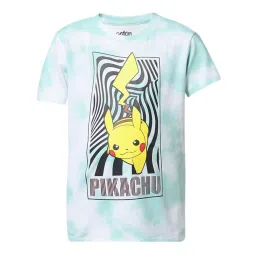 Jack & Jones Junior Green & Yellow Cotton Printed T-Shirt image 4