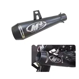 RA Accessories Black M4 with Mesh Silencer Exhaust for TVS Apache RTR 200 4V Carb-picture-43