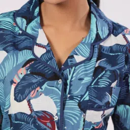 SAY Teal Printed Pyjamas Set image 4