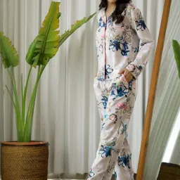 SAY Beige Printed Pyjamas Set image 4