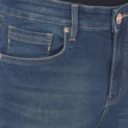 NUMERO UNO Dark Blue Slim Fit Lightly Washed Jeans image 4