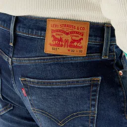 Levi's Blue Cotton Slim Fit Solid Jeans image 4