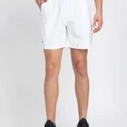 Adidas White Regular Fit Striped Shorts-image-1