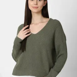 Forever 21 Olive Regular fit Sweater-picture-19