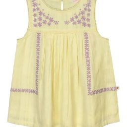 Budding Bees Kids Yellow Embroidered Dress-picture-17