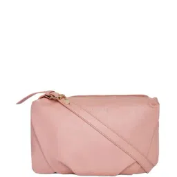 Caprese Pink Solid Medium Sling Handbag-image-77