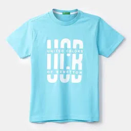 United Colors of Benetton Kids Blue Printed T-Shirt-picture-30