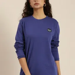 Difference of Opinion Navy Cotton Graphic Oversized T-Shirt-picture-23