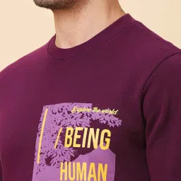 Being Human Red Oversized Print Sweatshirt image 4