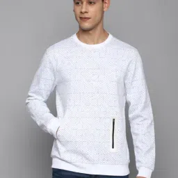 Allen Solly White Cotton Regular Fit Printed Sweatshirts-picture-27
