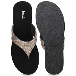 Inc.5 Women's Bronze Thong Wedges image 4