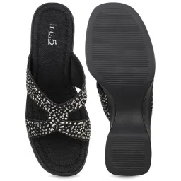 Inc.5 Women's Black Casual Wedges image 4
