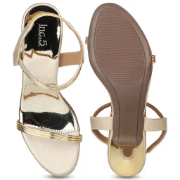 Inc.5 Women's Gold Ankle Strap Stilettos image 4