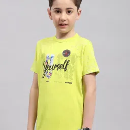 Monte Carlo Kids Lime Green Printed T-Shirt image 4