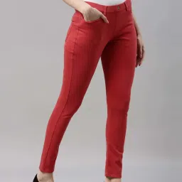 Go Colors! Young Red Mid Rise Jeggings image 4