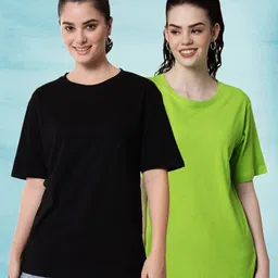 Funday Fashion Women 2 Extended Sleeves Pockets T-shirt-image-81