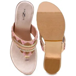 Shezone Women's Pink Thong Sandals image 4