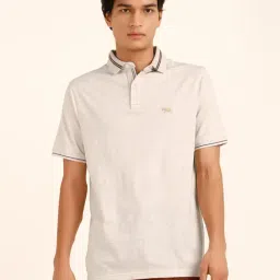 ANDAMEN Light Beige Regular Fit Polo T-Shirt-picture-32