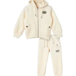 ELLE Girls Off White Polyester Solid Relaxed Sweatpant-picture-14