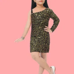FASSY Girls Animal Print A-Line Dress-image-69