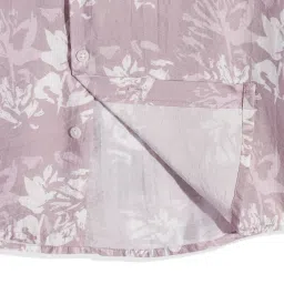 CHARCHIT Boys Levender Cotton Lycra Floral Shirt image 4