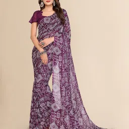 Moda Rapido Warli Printed Saree With Unstitched Blouse Piece-picture-16