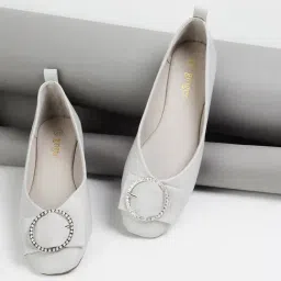 Ginger by Lifestyle Women's Grey Flat Ballets-picture-26