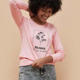 Fame Forever by Lifestyle Pink Cotton Printed Sweatshirt-picture-40