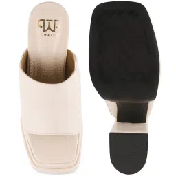 The White Pole Women's Cream Casual Sandals image 4