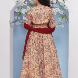 Bitiya by Bhama Girls Printed Ready to Wear Lehenga & Blouse With Dupatta image 3