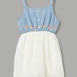 Juniors by Lifestyle Girls Blue Cotton Dress-image-34