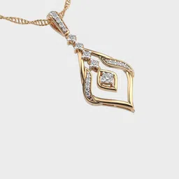 Jewelbox Women 18Kt Gold Pristine Design Pendant With 0.4 Carat Diamond - 2.77g-image-55