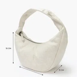 Calvin Klein Polyester Beige Logo Shoulder Bag image 4