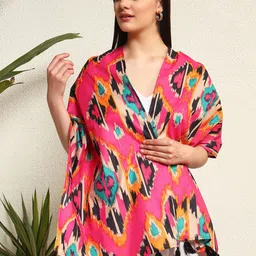 Ravaiyaa Women Ikat Printed Cotton Scarf-image-40