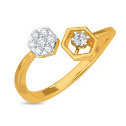 Kisna Diamond & Gold Jewellery Wren 14k (585) Diamond & Gold Ring For Women-picture-39