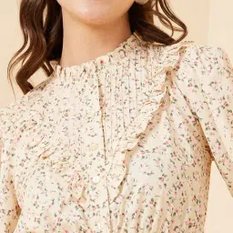 Rare Yellow Printed A-Line Dress image 5