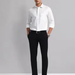 Ad By Arvind White Cotton Regular FitShirts image 5