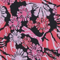 Puma Kids T7 Pink & Black Cotton Floral Print Leggings image 4